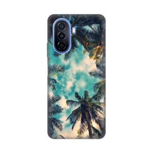 Силиконовый чехол с принтом для Huawei Nova Y70/Y70 Plus с пальмой