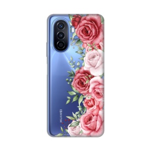 Силиконовый чехол с принтом для Huawei Nova Y70/Y70 Plus Wild Roses