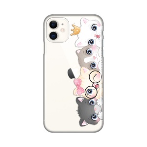 Силиконовый чехол с принтом для iPhone 11 6.1 с кошками