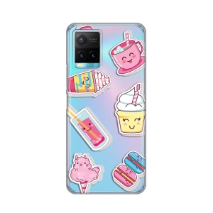 Силиконовый чехол с принтом для Vivo Y21/Y21s/Y33s Ice cream