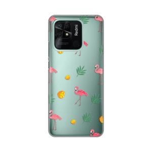 Силиконовый чехол с принтом для Xiaomi Redmi 10C Flamingos