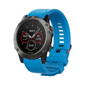 Спортивный браслет для умных часов Garmin Fenix 3/5X/6X 26 мм светло-голубой - Img 2