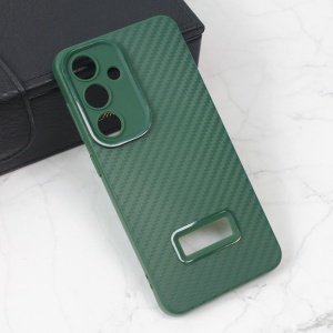 Чехол с карбоновой полосой для Samsung S921B Galaxy S24, зеленый