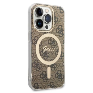 Чехол Guess Hc Magsafe IML 4G Pattern для iPhone 15 Pro Max 6.7 коричневый (GUHMP15XH4STW) - Img 3