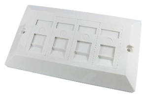 ANSEC AZD-2, РОЗЕТКА С ЧЕТЫРЬМЯ ПОРТАМИ RJ45 (НАСТЕННАЯ)