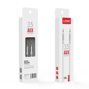 Audio kabl LDNIO LS-Y02 Aux 3.5mm sivi 1m - Img 2
