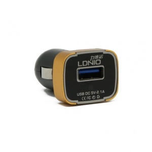 Auto punjac LDNIO DL-C22 dual USB 2.1A sa iPhone lightning kablom beli - Img 1
