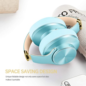 Bluetooth-наушники DOQAUS VOUGE 5 светло-голубые - Img 4