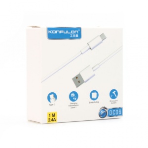 Data kabl KONFULON DC06 Type C beli 1m - Img 4