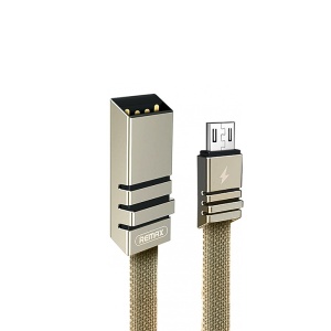 Data kabl REMAX Weave RC-081m micro USB zeleni 1m - Img 1