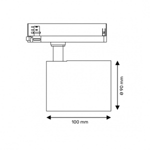 DAWN LED REF SINSKI XS-22 22W 3000K CRNI TROFAZNI - Img 1