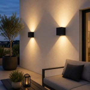 DAWN LED SVETILJKA A310 ZIDNA 6W 3000K IP54 CRNA