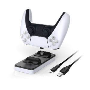 Dobe TP5-0505 stalak-punjac za dva gamepada PS5 bel1 - Img 1