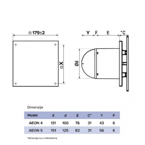 ERA DEKORATIVNI STAKLENI PANEL PAGM4/5 100/125 BELI AEON - Img 2