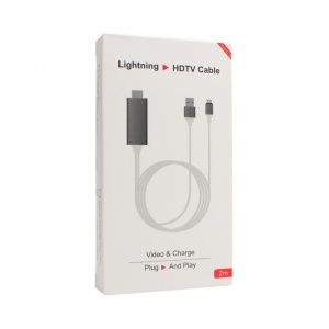 Kabl lightning na HDMI USB 2m sivi - Img 2