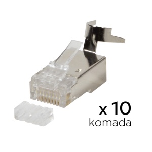 Konektor RJ45 metal CAT 7 10 kom - Img 1