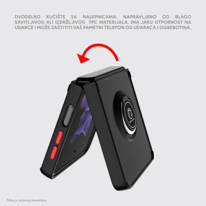 Maska Frosted Shockproof za Samsung F741B Galaxy Z Flip 6 5G crna - Img 2
