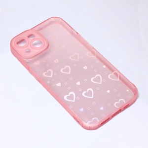 Maska Heart Color IMD za iPhone 14 6.1 roze