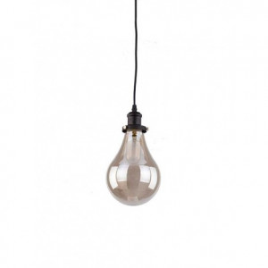 RUSTIK 117 VISILICA 1*E27 BLACK/AMBER GLASS