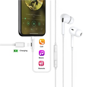 Slusalice sa adapterom za punjenje JH-015 za iPhone lightning bele HQ - Img 3