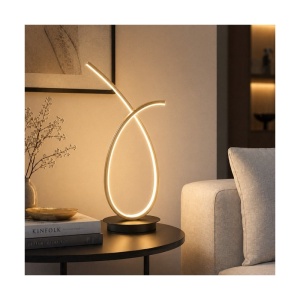 SOLEA 148 STONA LAMPA 12W CCT CRNA/ZLATO - Img 2