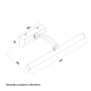 VESTA 138 ZIDNA LAMPA LED 5W 4000K HROM - Img 2