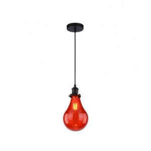 VESTA 266 PENDANT CHIC-PRETO/VM 1*E27 красное стекло