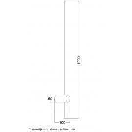 VESTA 362 ZIDNA LAMPA 14W 3000K CRNA - Img 3