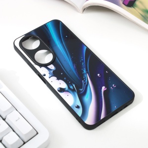 Абстрактный чехол для Honor X7b тёмно-синий