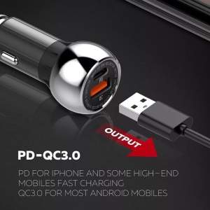 Автомобильное зарядное устройство LDNIO C1 PD/QC 3.0 3A Type C - Img 3