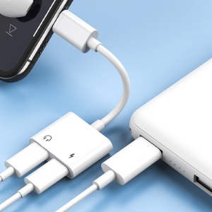 Адаптер REMAX Concise для зарядки наушников и iPhone Lightning RL-LA07i, белый - Img 3