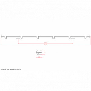 Vododiht LED LG258A 76W 4000K