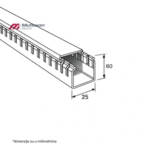 Воздуховод 25X80 ПВХ перфорированный битон (6) - Img 9