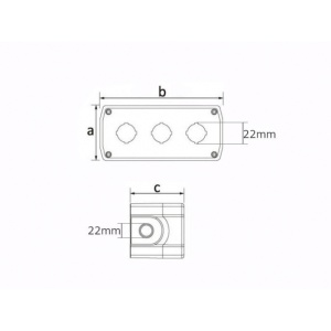 КОРОБКА ДЛЯ КНОПКИ 3 Bx3-22 (ЖЕЛТЫЙ/ЧЕРНЫЙ) - Img 2
