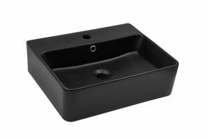 Поверхность для умывальника MINOTTI 525x420x155 матово-черная