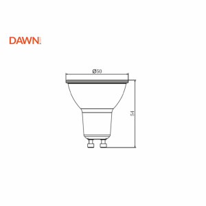 Dawn LED dimabilna sijalica GU10 (velika slika).