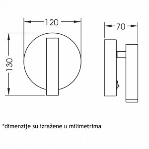 LED zidna svetiljka JM 060 crna