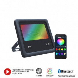 Светодиодный отражатель BR-FL30W-04AZ черный RGB/WW/CW Bluetooth - Img 4