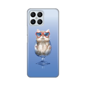 Силиконовый чехол с принтом для Honor X8 Funny Cat