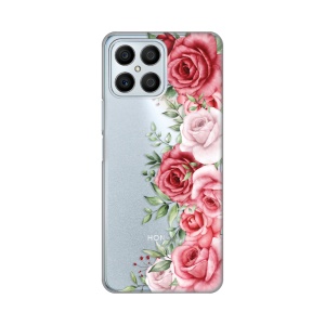 Силиконовый чехол с принтом для Honor X8 Wild Roses