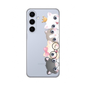 Силиконовый чехол с принтом для Samsung S926B Galaxy S24 Plus с кошками