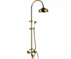 Смеситель для душа двухрычажный EMMEVI DECO CLASSIC со стояком душевой гарнитур бронза