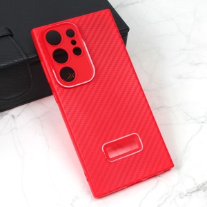 Чехол с карбоновой полосой для Samsung S928B Galaxy S24 Ultra Red