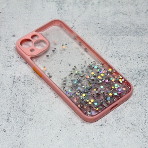 Чехол Frame Glitter для iPhone 13 6.1 розовый