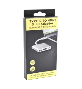 Adapter konverter Tip C - HDMI/USB 3.0/TIP C Kettz TCH-300 - Img 2