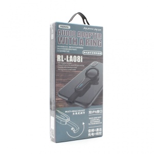 Adapter REMAX za slusalice i punjenje dual iPhone lightning RL-LA08i crni - Img 3