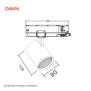 DAWN LED REF SINSKI GD19C30B 30W CCT CRNI TROFAZNI - Img 2
