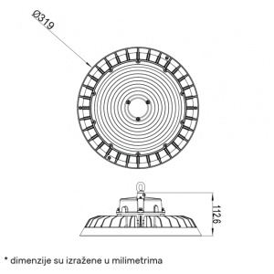 DAWN LED REFLEKTOR HBB-240W 4000K 90° IP65 - Img 2