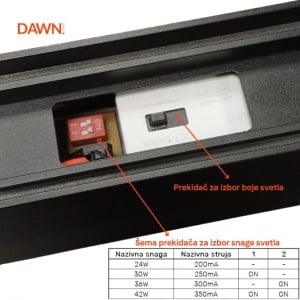 DAWN LED SVETILJKA LL40120 20/30/40W CCT CRNA 1,2 met - Img 7