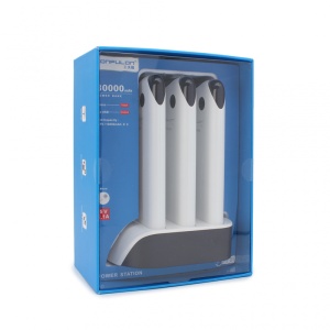 Dock station + 3x back up baterije KONFULON PS01 10000 mAh bele - Img 1
